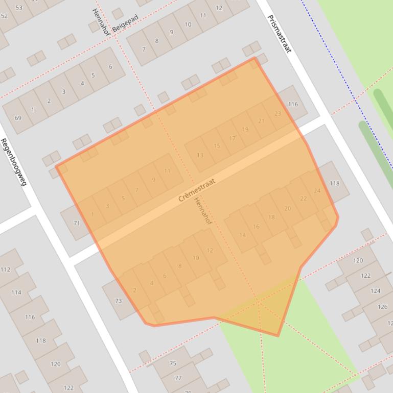 Kaart van postcodegebied 1339HG.