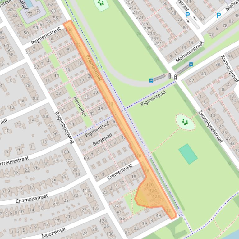 Kaart van postcodegebied 1339HH.