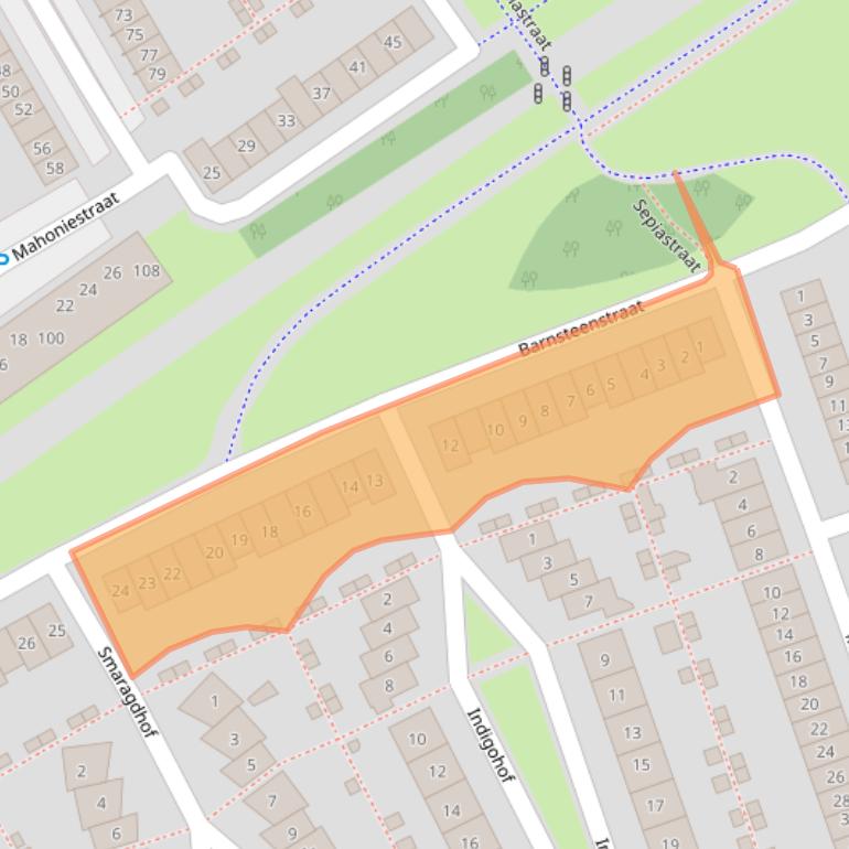 Kaart van postcodegebied 1339HJ.