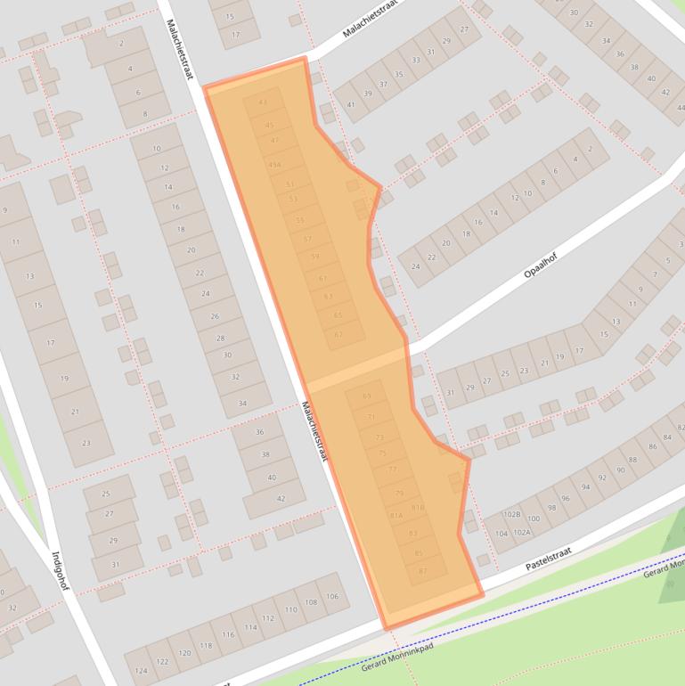 Kaart van postcodegebied 1339HX.