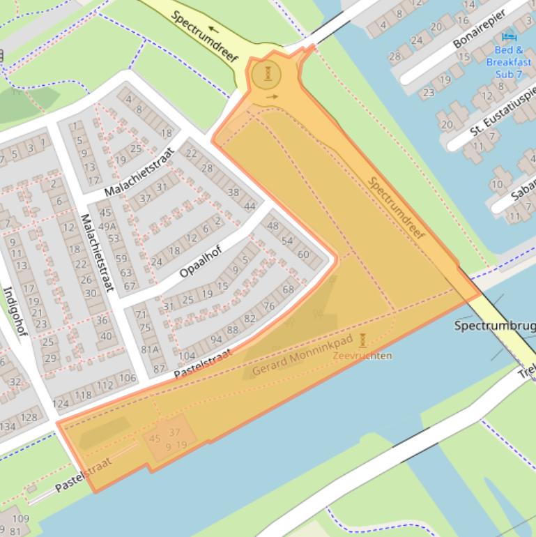 Kaart van postcodegebied 1339JE.