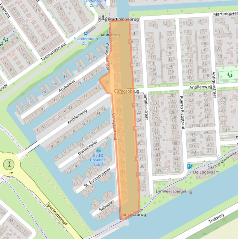 Kaart van postcodegebied 1339KL.