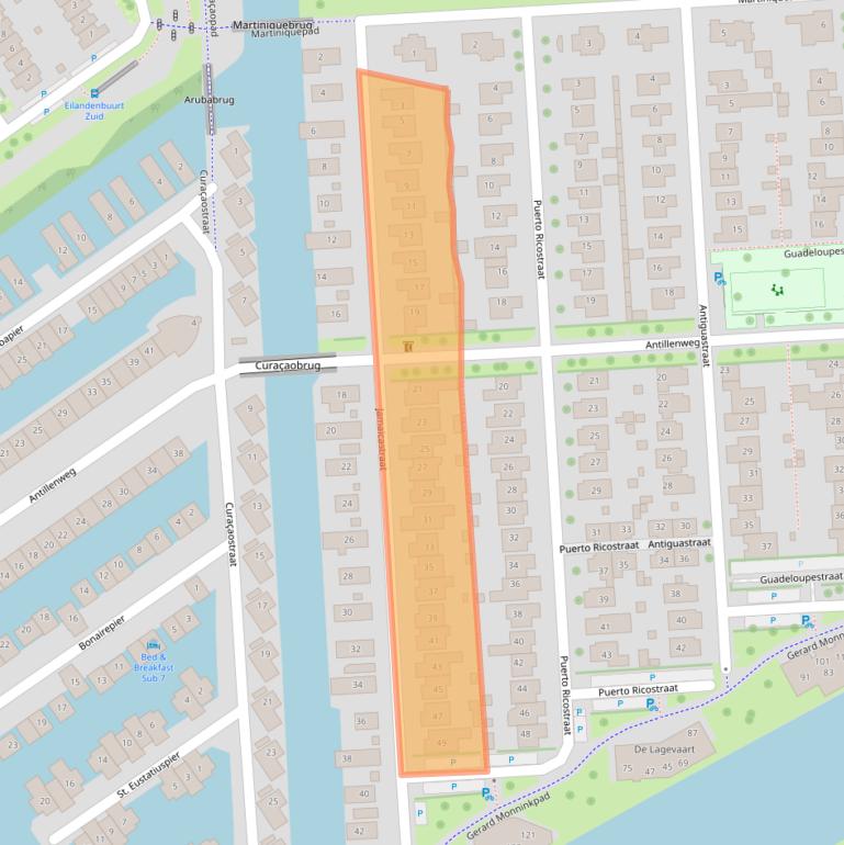 Kaart van postcodegebied 1339KM.