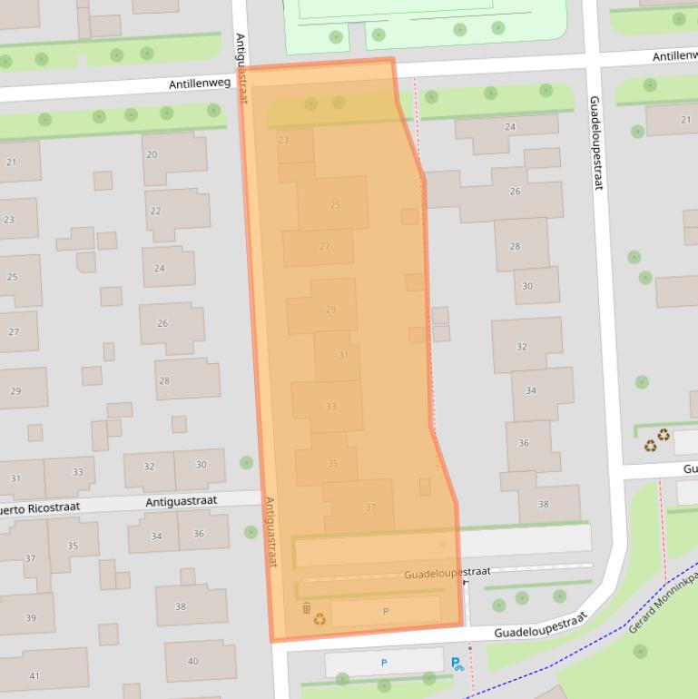 Kaart van postcodegebied 1339KW.