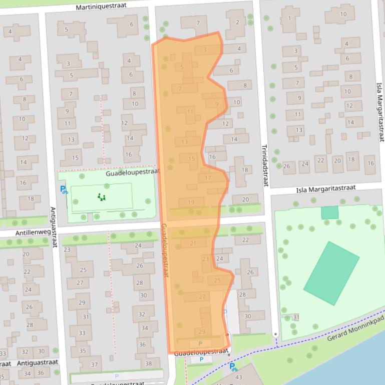 Kaart van postcodegebied 1339MA.