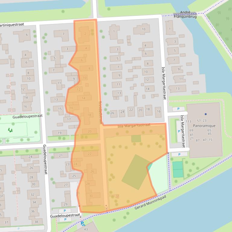 Kaart van postcodegebied 1339MJ.