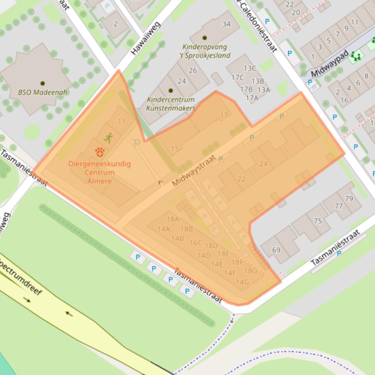 Kaart van postcodegebied 1339NM.