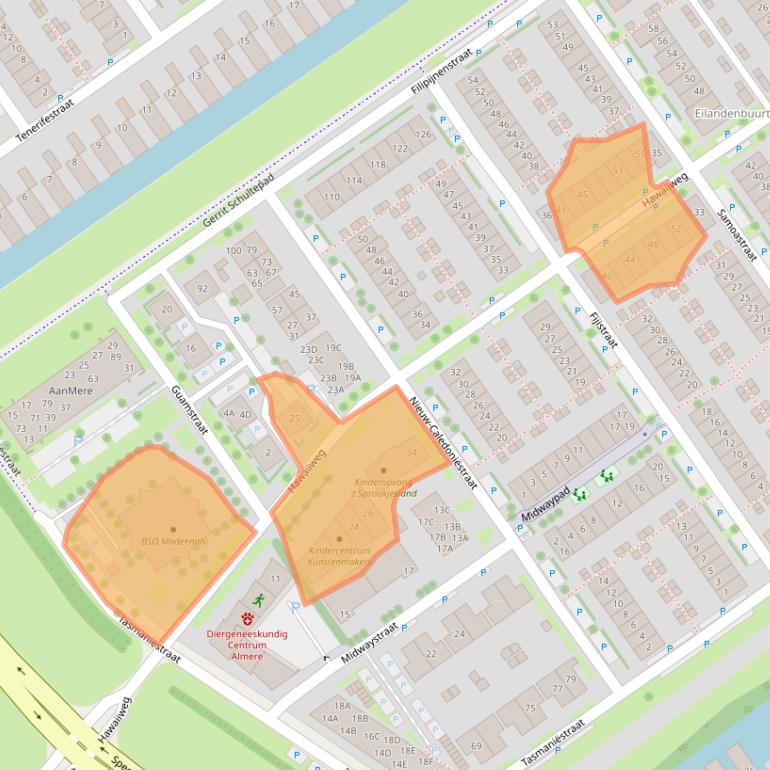 Kaart van postcodegebied 1339NW.