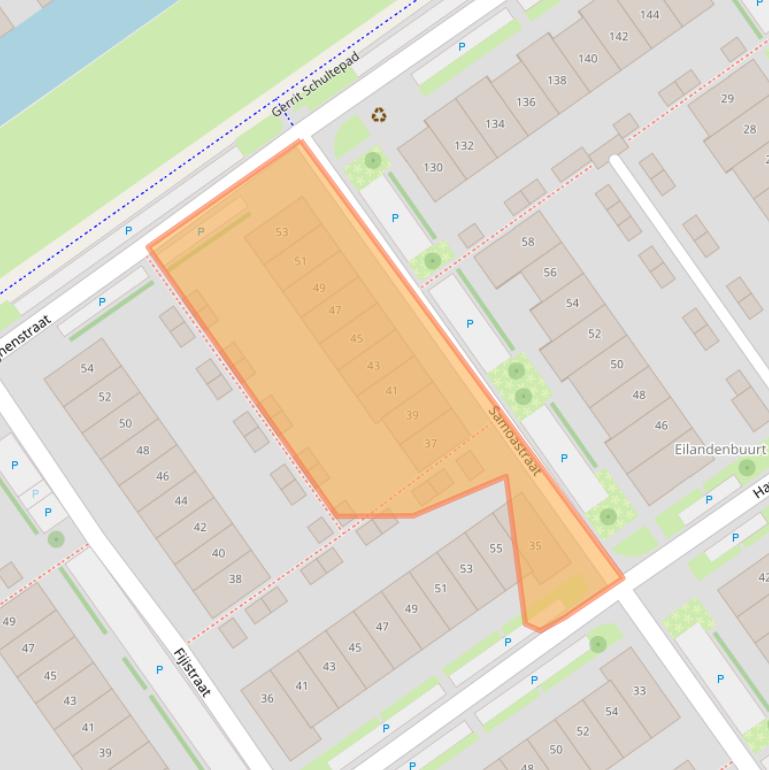 Kaart van postcodegebied 1339PC.