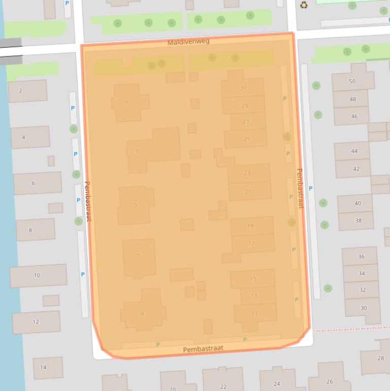Kaart van postcodegebied 1339RA.