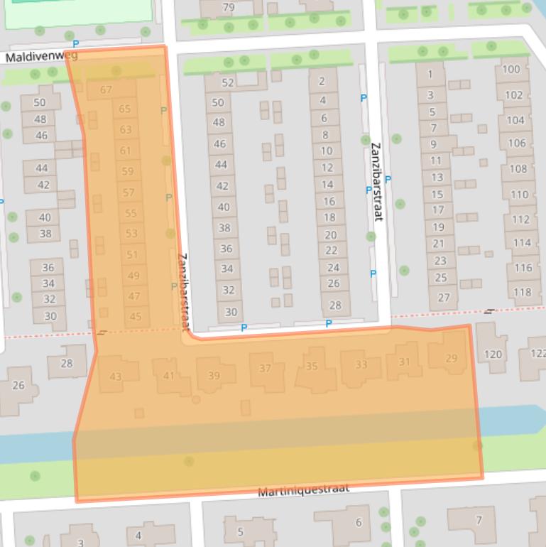 Kaart van postcodegebied 1339RP.