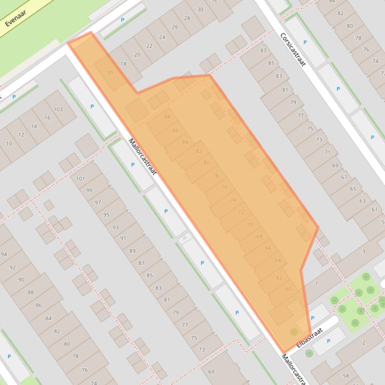 Kaart van postcodegebied 1339XH.