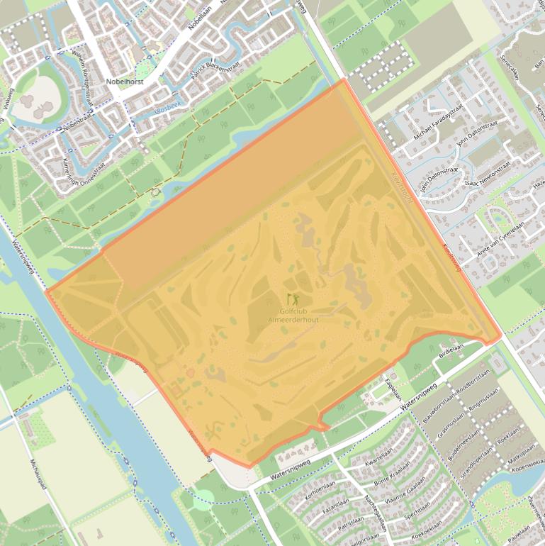 Kaart van postcodegebied 1341AA.