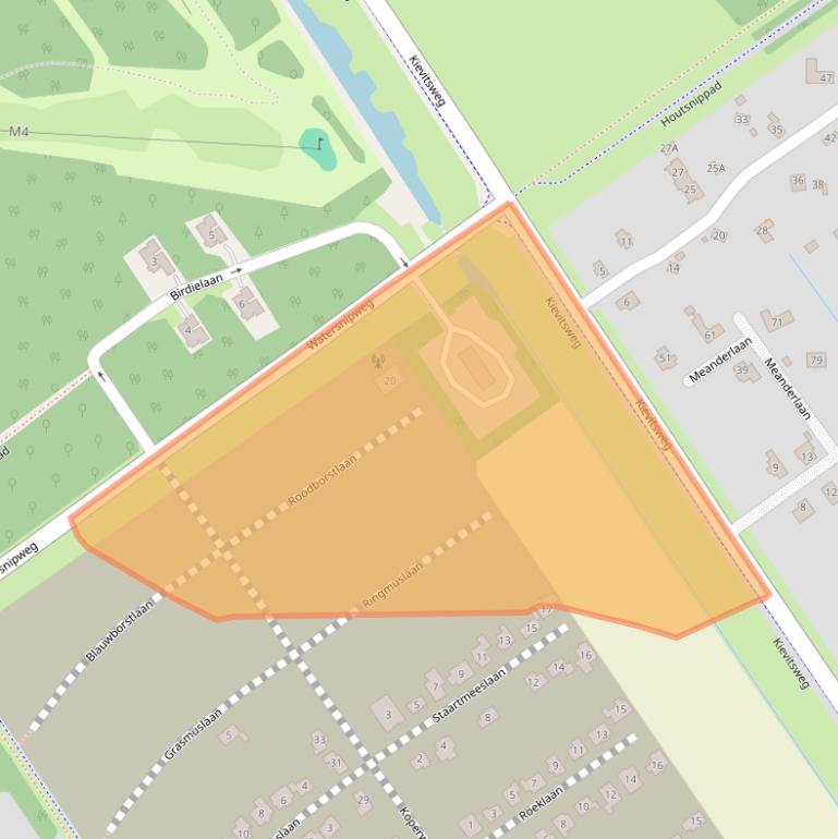 Kaart van postcodegebied 1341AB.