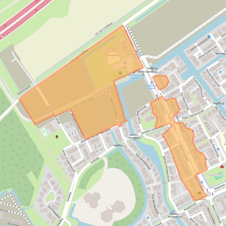 Kaart van postcodegebied 1341BA.