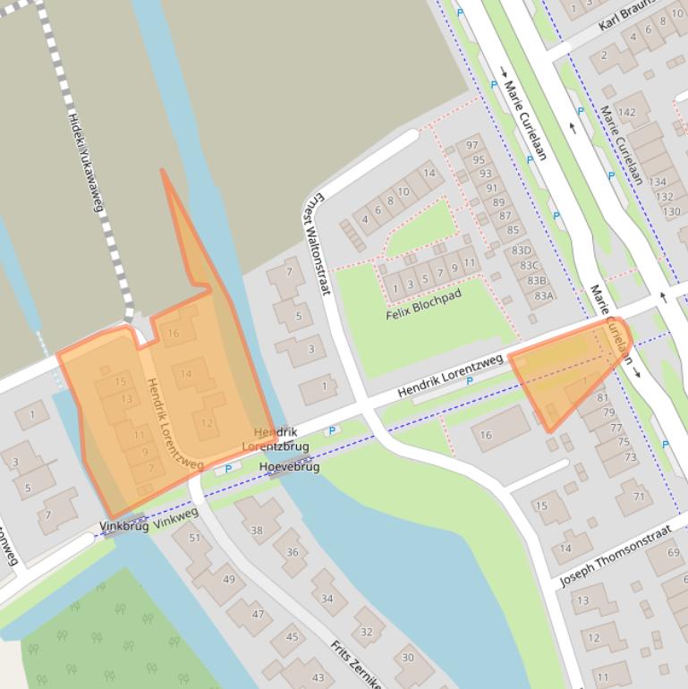 Kaart van postcodegebied 1341BB.