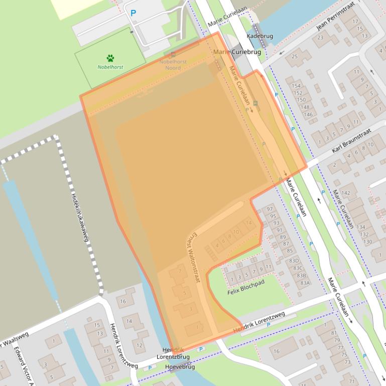 Kaart van postcodegebied 1341BD.