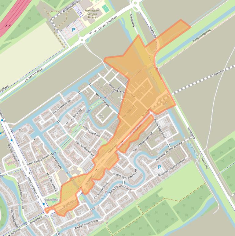 Kaart van postcodegebied 1341BJ.