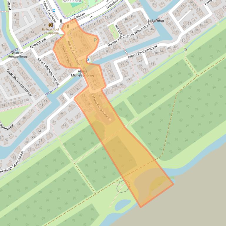 Kaart van postcodegebied 1341BM.