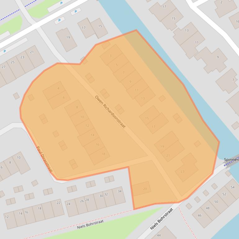 Kaart van postcodegebied 1341BT.