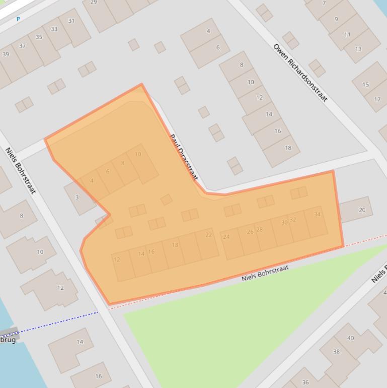 Kaart van postcodegebied 1341BV.