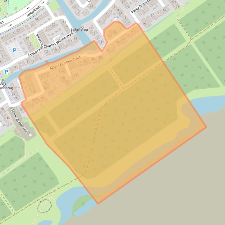 Kaart van postcodegebied 1341BZ.