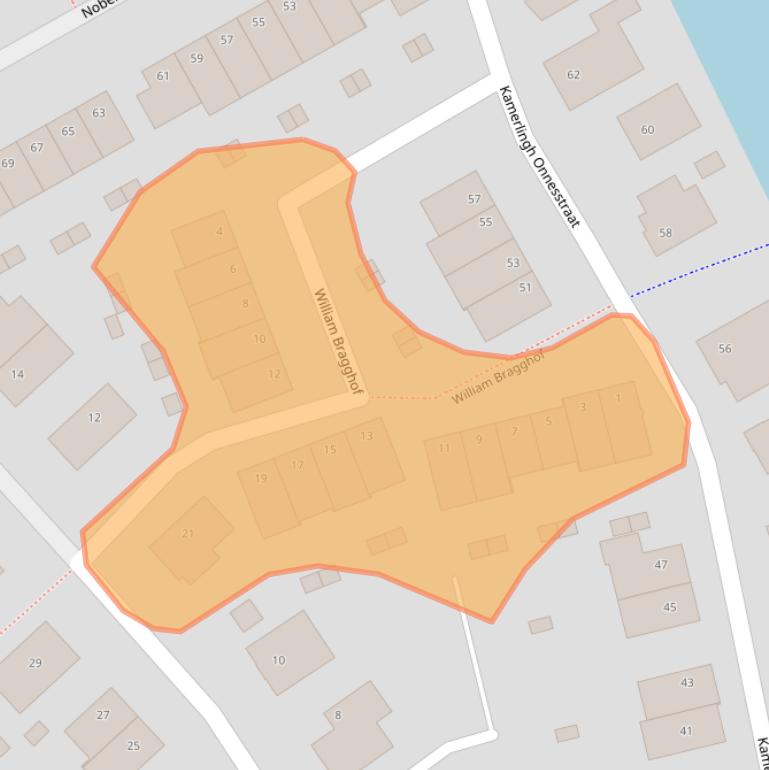 Kaart van postcodegebied 1341CG.