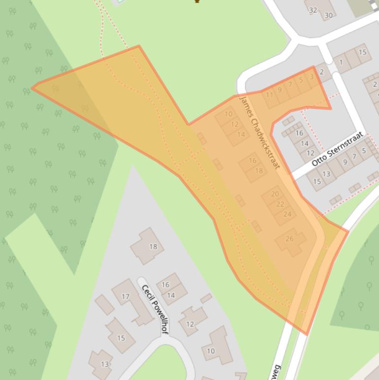 Kaart van postcodegebied 1341CJ.