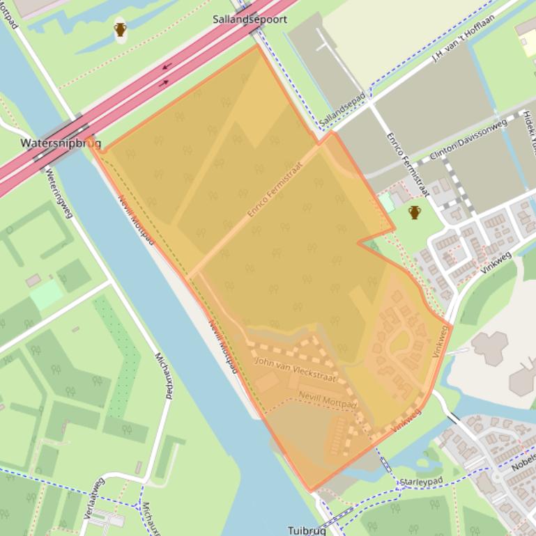 Kaart van postcodegebied 1341CM.