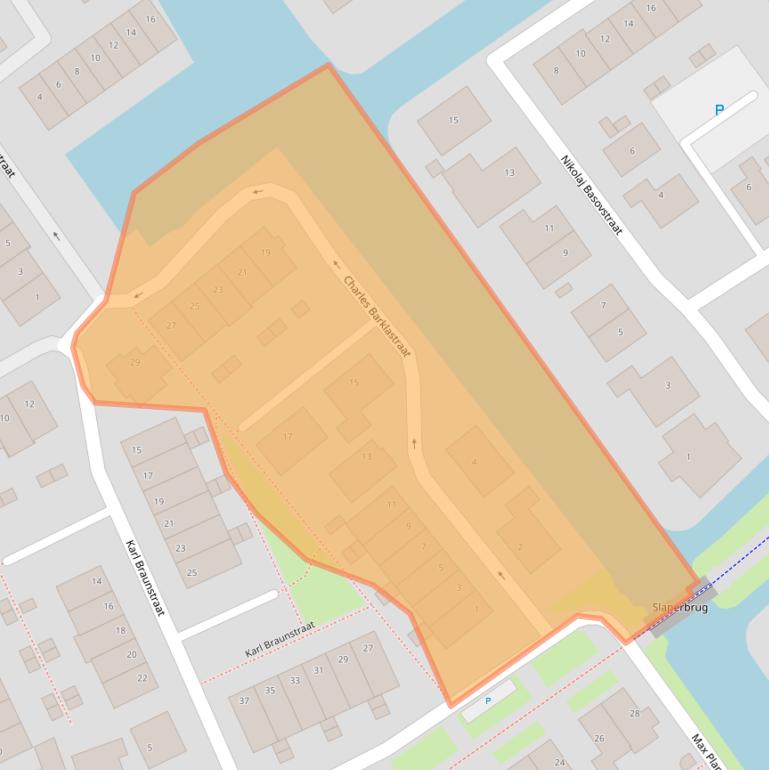 Kaart van postcodegebied 1341DE.