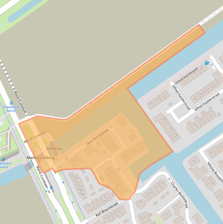 Kaart van postcodegebied 1341DG.