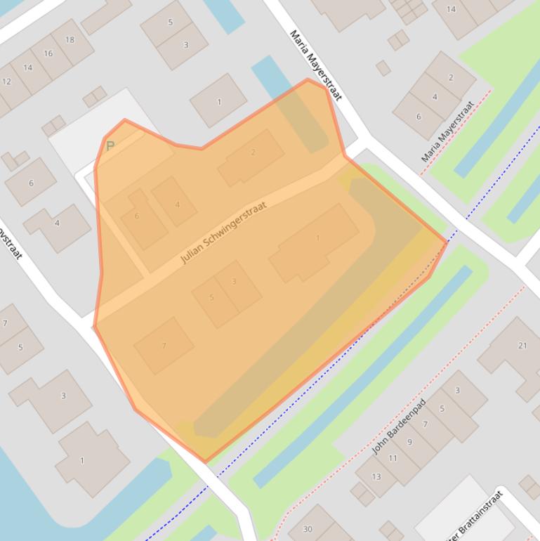 Kaart van postcodegebied 1341DJ.