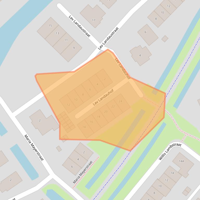 Kaart van postcodegebied 1341DP.