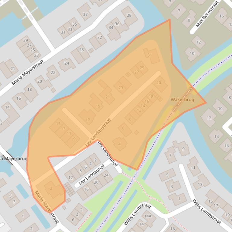 Kaart van postcodegebied 1341DR.