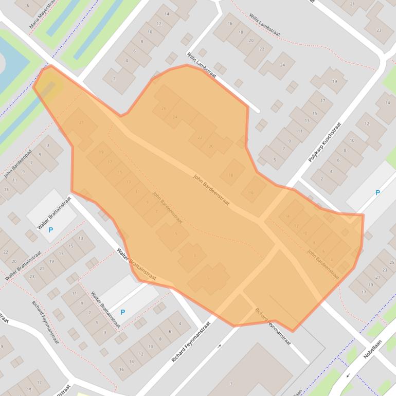 Kaart van postcodegebied 1341DS.