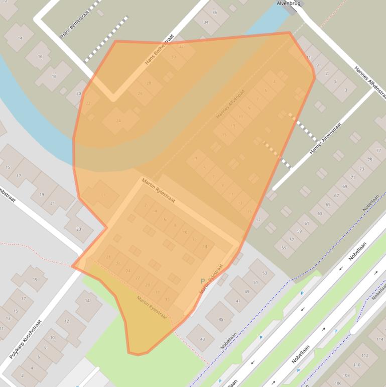 Kaart van postcodegebied 1341DW.