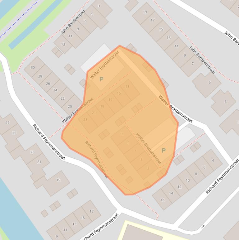 Kaart van postcodegebied 1341DX.