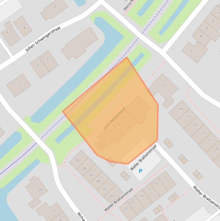 Kaart van postcodegebied 1341DZ.