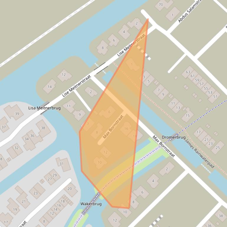 Kaart van postcodegebied 1341JC.