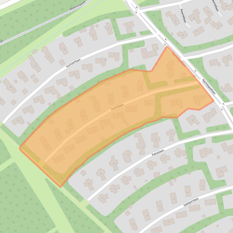 Kaart van postcodegebied 1343AB.