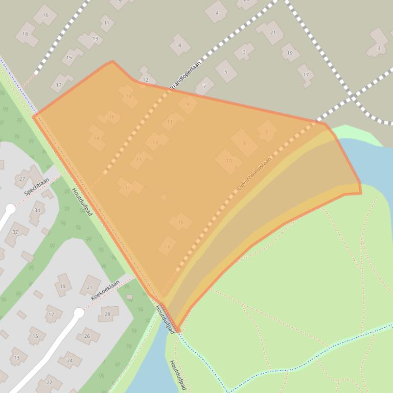 Kaart van postcodegebied 1343AN.