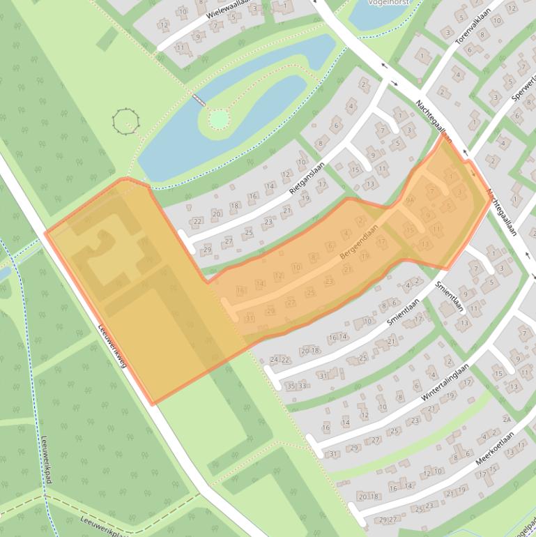 Kaart van postcodegebied 1343AR.