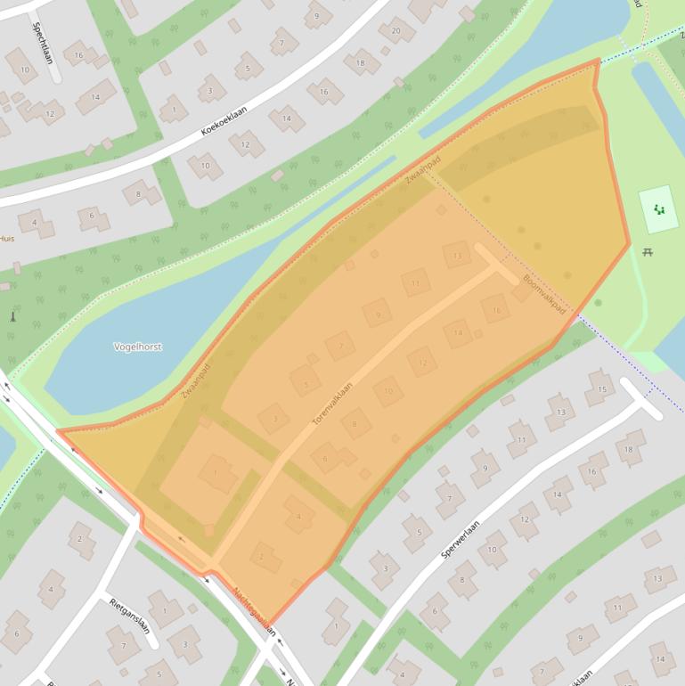 Kaart van postcodegebied 1343BA.