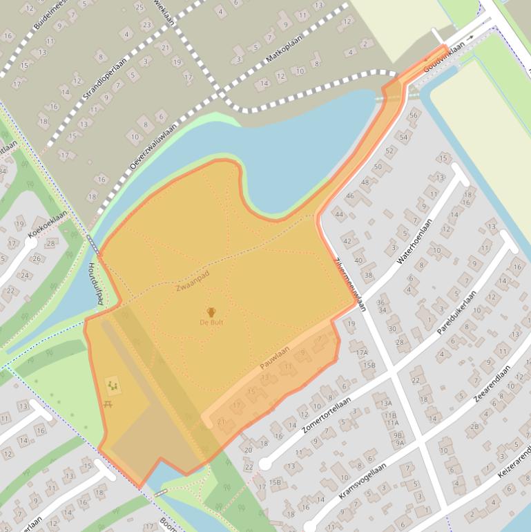 Kaart van postcodegebied 1343CA.