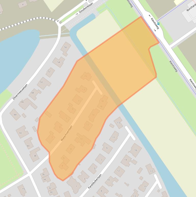 Kaart van postcodegebied 1343CJ.