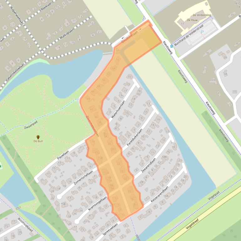 Kaart van postcodegebied 1343CK.