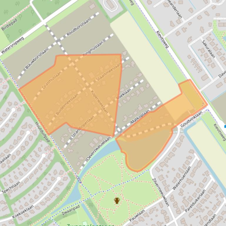 Kaart van postcodegebied 1343EB.