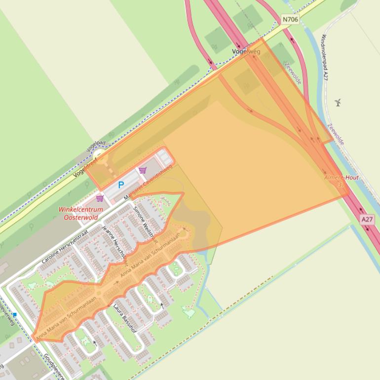 Kaart van postcodegebied 1349BC.