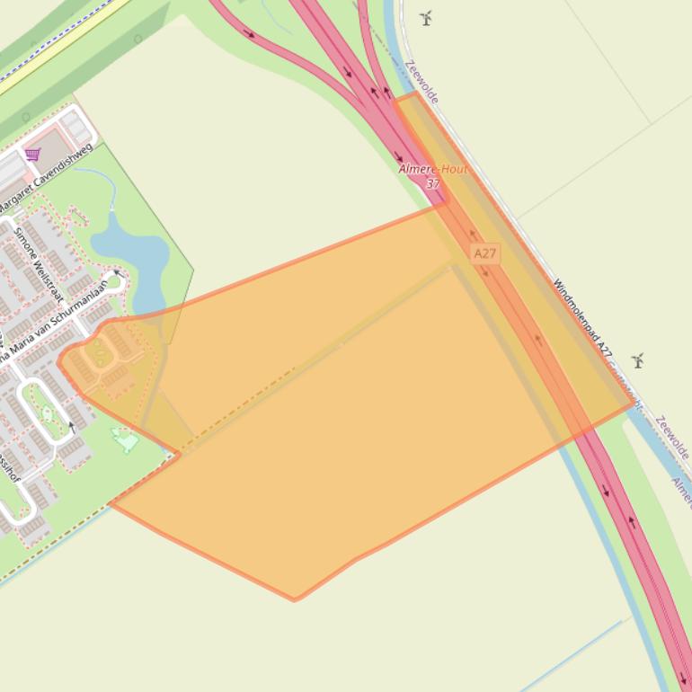 Kaart van postcodegebied 1349BG.