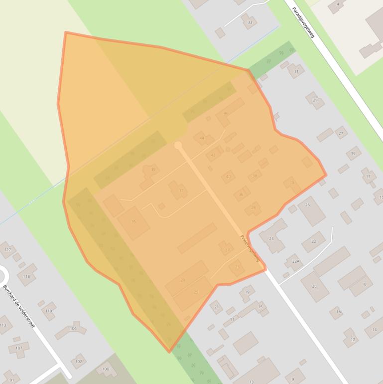 Kaart van postcodegebied 1349CJ.